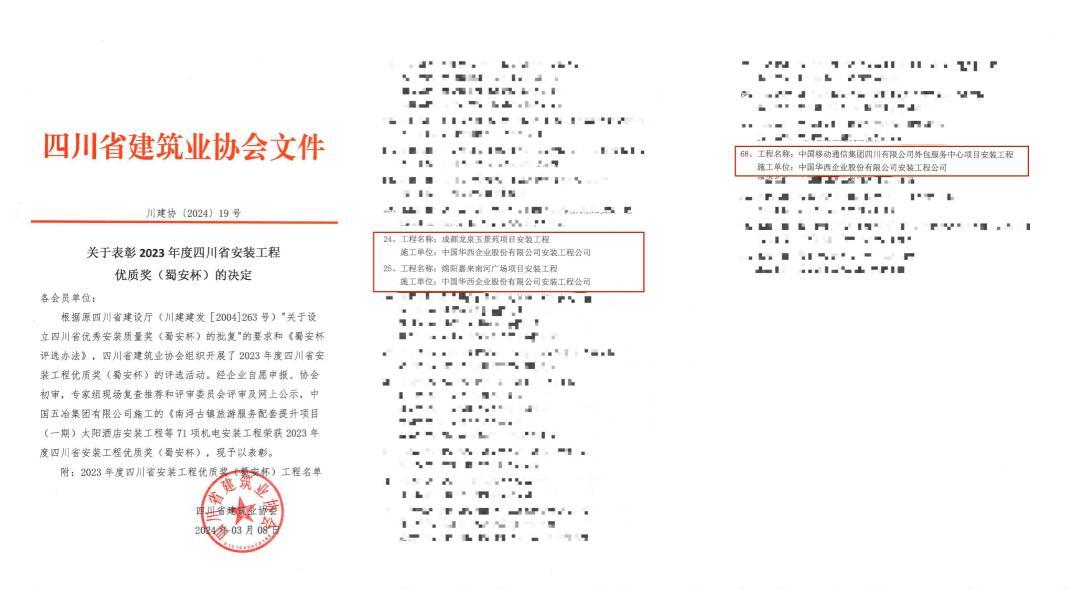深耕不輟，載譽(yù)前行！華西安裝殊榮再+3！